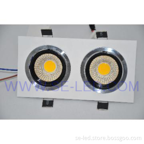 CE ROHS FCC 220V Dimmable Indoor 10Wx2 Square Ceiling LIghts